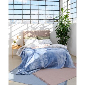 Βελουτέ Μονόχρωμη Κουβέρτα Voras