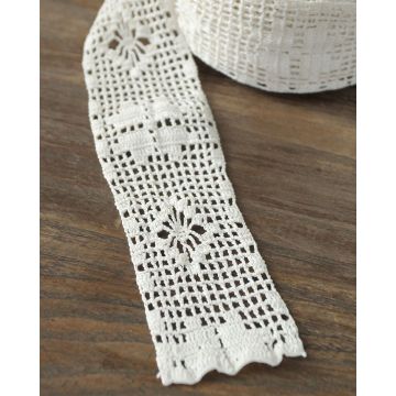 Δαντέλα Ατραντές Βελονάκι Χειρός για DIY Δημιουργίες Rhombus Bo Maison 6cm Μπεζ - 