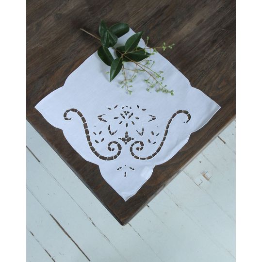 Βαμβακερή Μπομπονιέρα με Κοφτή Γωνία Alpha Bo Maison 33x33cm 33x33cm Άσπρο