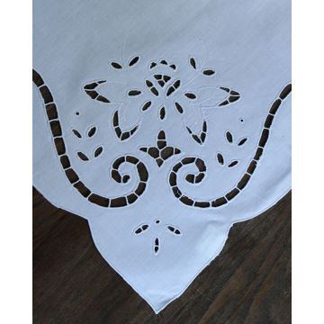 Βαμβακερή Μπομπονιέρα με Κοφτή Γωνία Alpha Bo Maison 33x33cm 33x33cm Άσπρο - 