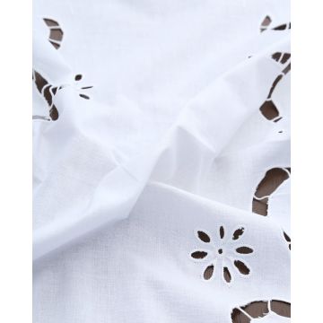 Βαμβακερή Τραβέρσα με Κοφτό Σχέδιο 40x90cm Τραβέρσα (40x90cm) Άσπρο - 