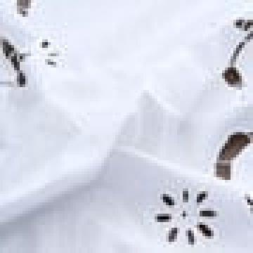 Βαμβακερή Τραβέρσα με Κοφτό Σχέδιο 40x90cm Τραβέρσα (40x90cm) Άσπρο - 