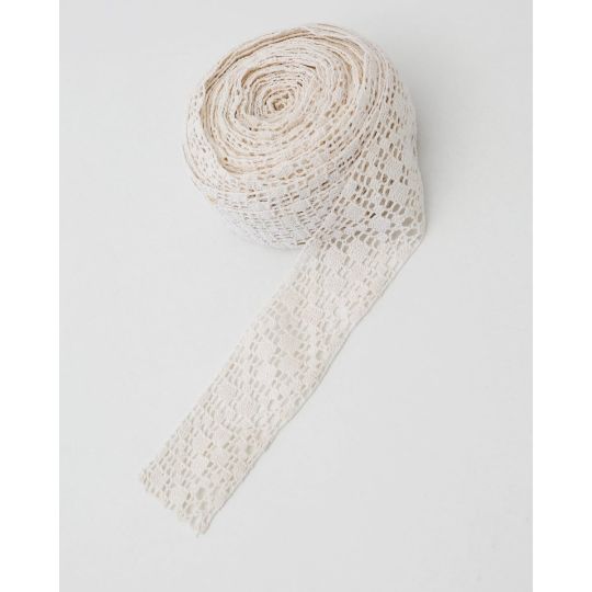 Χειροποίητη Βαμβακερή Πλεκτή Δαντέλα Βελονάκι Bo Maison 5cm 5cm