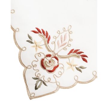 Πετσετάκι Κέντημα Άνθη 2 Πλευρές Arabesque Bo Maison 30x30cm 30x30cm Μπεζ - 