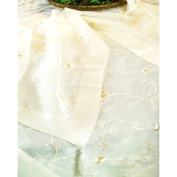 Κρεπ Διακοσμητικό Καρέ Bo Maison 40x40cm 40x40cm Εκρού