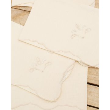 Σετ Πετσέτες Φαγητού 4 τεμ Κοφτό Κέντημα Bo Maison 42x42cm Εκρού - 