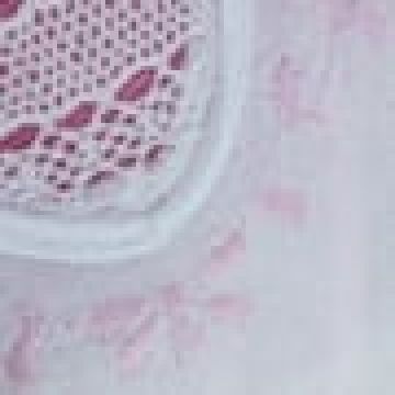 Βαμβακερό Ροζ Πουγκί Μπομπονιέρας με Δαντέλα & Κέντημα Καρδιά Lux Bo Maison 17x11.5cm One Size - 