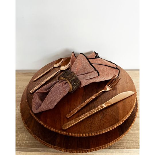 Στρογγυλός Ξύλινος Περιστρεφόμενος Δίσκος Σερβιρίσματος Obi