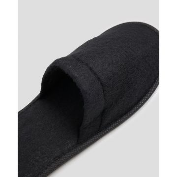 Πετσετέ Μαύρες Κλειστές Παντόφλες Slipper One Size Μαύρο - 