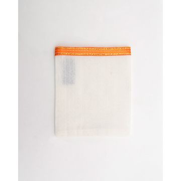 Υφαντή Θήκη Σαπουνιού με Πορτοκαλί Ρέλι Sponge 8.5x10cm One Size (8.5x10cm) Εκρού