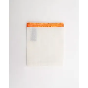 Υφαντή Θήκη Σαπουνιού με Πορτοκαλί Ρέλι Sponge 8.5x10cm One Size (8.5x10cm) Εκρού