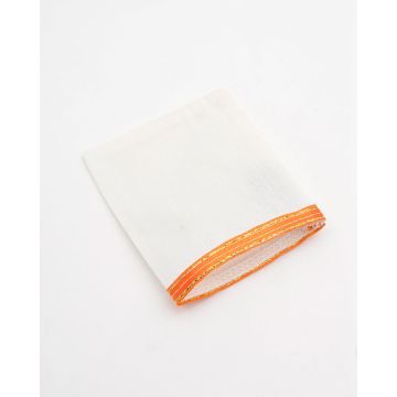 Υφαντή Θήκη Σαπουνιού με Πορτοκαλί Ρέλι Sponge 8.5x10cm One Size (8.5x10cm) Εκρού - 