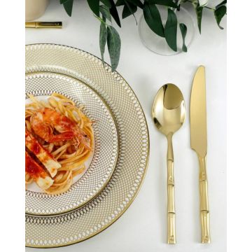 Ανοξείδωτο Μαχαίρι Φαγητού Λαβή Σχέδιο Bamboo Cami