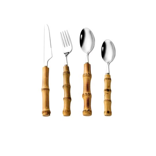 Ανοξείδωτο Πιρούνι Γλυκού Λαβή από Bamboo Polly