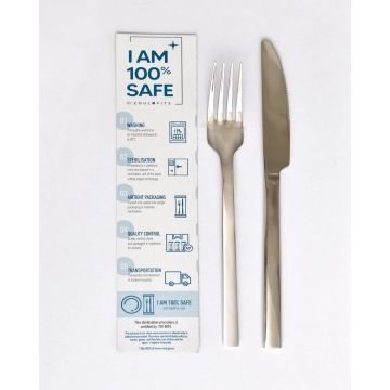 Αποστειρωμένο Ready To Use Σετ 2 Τεμαχίων Ανοξείδωτα 18-10 Μαχαιροπήρουνα   One Size - 