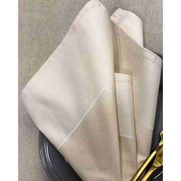 Βαμβακερή Μπεζ Πετσέτα Φαγητού Catering Ζακάρ Φάσα Gourmet 52x52cm 52x52cm Μπεζ - 