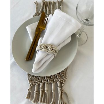 Λευκή Πετσέτα Φαγητού Catering Restaurant Diagonale Άσπρο