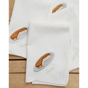 Σετ Πετσέτες Φαγητού με Κέντημα Τούρτα Cake 40x40cm - 