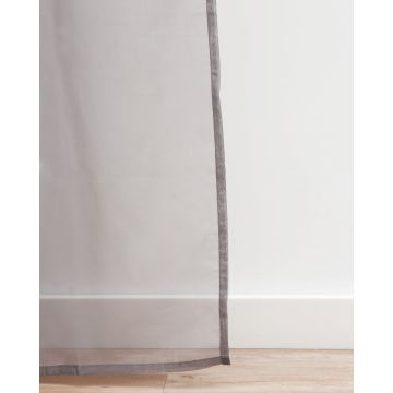 Μονόχρωμη Έτοιμη Ραμμένη Βουάλ Κουρτίνα με Τιράντες & Τρέσσα Emily σε 9 Αποχρώσεις - 