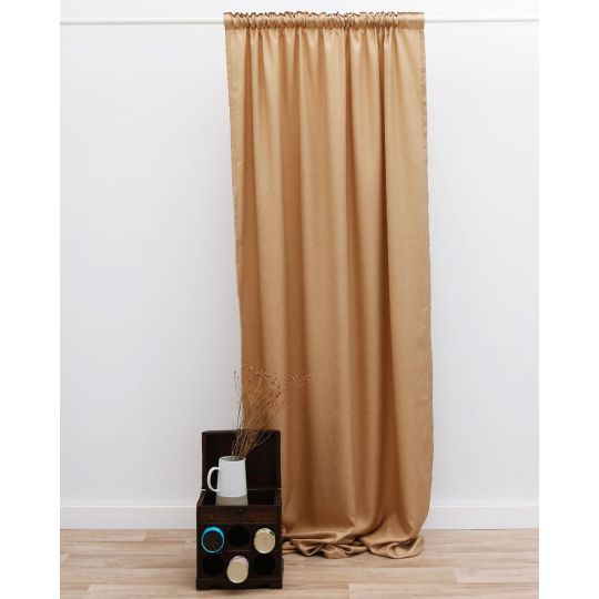 Έτοιμη Ραμμένη Μονόχρωμη Λινή Κουρτίνα Avile σε 3 Αποχρώσεις Τρέσσα. 