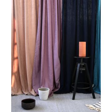 Έτοιμη Ραμμένη Βελούδινη Κουρτίνα Velvet Suede σε 6 Αποχρώσεις - 