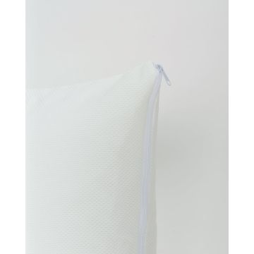 Αδιάβροχη Ανάγλυφη Μαξιλαροθήκη Προστασίας 3D 50x70cm Άσπρο - 