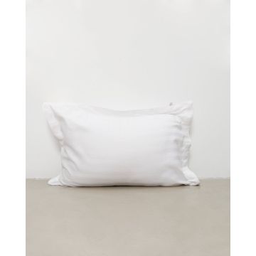 Ξενοδοχειακή Μαξιλαροθήκη Oxford 3 Πλευρές Με Ρέλι Chalet 50x70 5cm Άσπρο