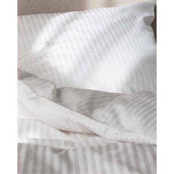Βαμβακοσατέν Oxford Μαξιλαροθήκη Ύπνου Ρίγα 1cm Sevenstars Άσπρο - 