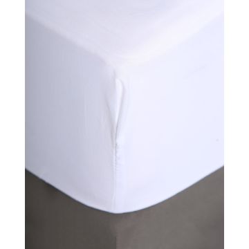Microsilk Μονόχρωμο Σεντόνι με λάστιχο Oscar Άσπρο