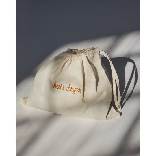 Πουγκί Αποθήκευσης με Rust Κέντημα Hair Dryer Dutch 38x33cm One Size (38x33cm) Μπεζ