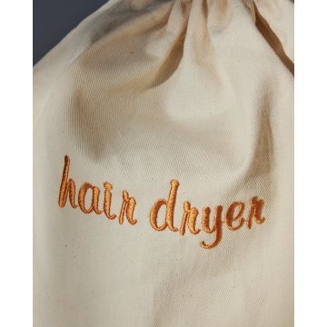 Πουγκί Αποθήκευσης με Rust Κέντημα Hair Dryer Dutch 38x33cm One Size (38x33cm) Μπεζ - 