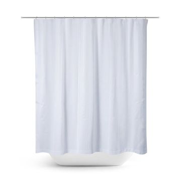 Αδιάβροχη Μονόχρωμη Κουρτίνα Μπάνιου Hydro 180x220cm Άσπρο