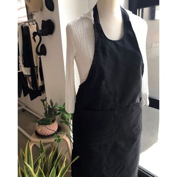 Βαμβακερή Μαύρη Ποδιά Somelier Ryan 82x107cm Μπούστο (82x107cm) Μαύρο