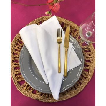 Λευκή Πετσέτα Φαγητού Panama3 50x50cm 50x50cm Άσπρο - 