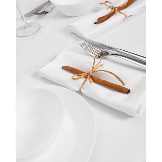 Μονόχρωμη Πετσέτα Φαγητού Alexia 52x52cm 52x52cm Άσπρο