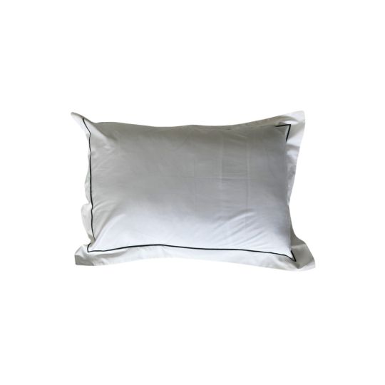 Oxford Λευκή Μαξιλαροθήκη με Πλακέ Κέντημα Mansion 52x72+5cm 52x72 5cm Άσπρο