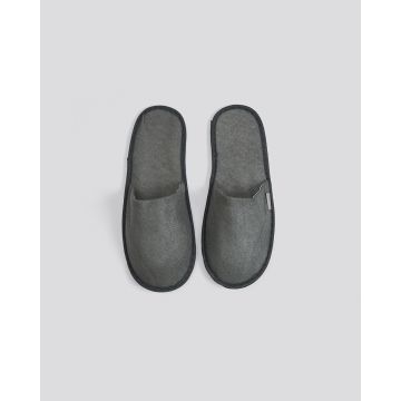 Πετσετέ Γκρι Κλειστές Λεπτές Παντόφλες Slipper One Size Γκρι