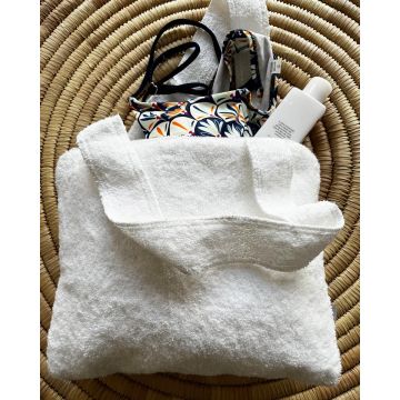 Λευκή Βαμβακερή Πετσετέ Τσάντα Chipo One Size Άσπρο