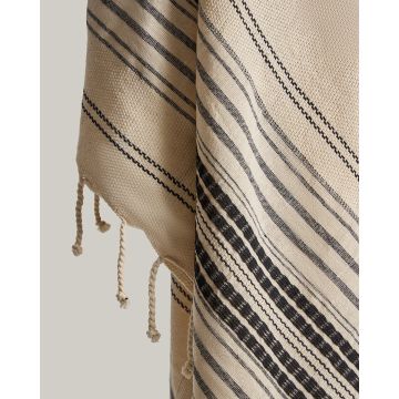 Βαμβακερό Ριγέ Παρεό με Κρόσσι Amosa 90x170cm Παρεό | 90x170cm Multi - 