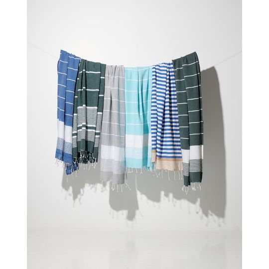 Ριγέ Πετσέτα Παρεό με Κρόσσι Alana σε 4 Αποχρώσεις 90x180cm Παρεό | 90x180cm