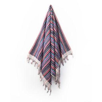 3D Βαμβακερή Ανάγλυφη Πετσέτα με Κρόσσι Garbis Rainbow Multi