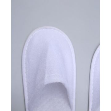 Πετσετέ Κλειστές Λεπτές Παντόφλες Slipper  One Size Άσπρο - 