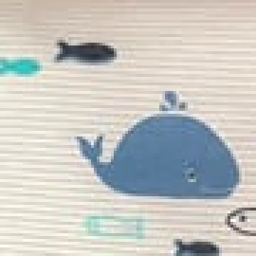 Βαμβακερό Παιδικό Νεσεσέρ Σχέδιο Φάλαινες Baby Pouch 17x22cm Τιρκουάζ - 