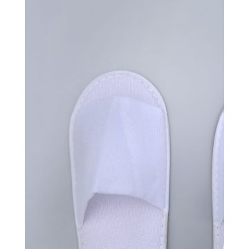 Πετσετέ Ανοιχτές Μπροστά Παντόφλες Slipper  One Size Άσπρο - 