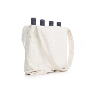 Εκρού Υφασμάτινη Τσάντα Καραβόπανο με 4 Θήκες Dutch 28x26x10cm Εκρού - 