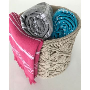 Ριγέ Φροτέ Πετσέτα Παρεό με Κρόσσι Moana 90x170cm Παρεό | 90x170cm - 