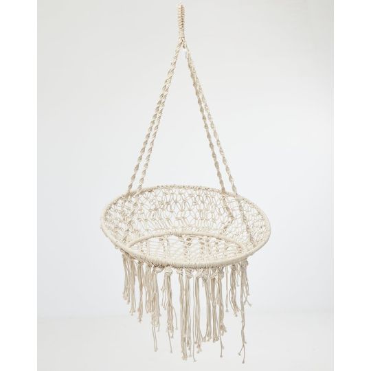 Boho Μακραμέ Μικρή Κούνια Sierra 120x80x60cm Natural