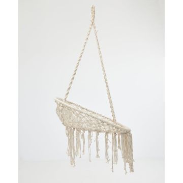 Boho Μακραμέ Μικρή Κούνια Sierra 120x80x60cm Natural - 