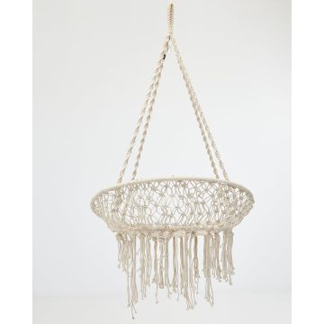 Boho Μακραμέ Μικρή Κούνια Sierra 120x80x60cm Natural - 