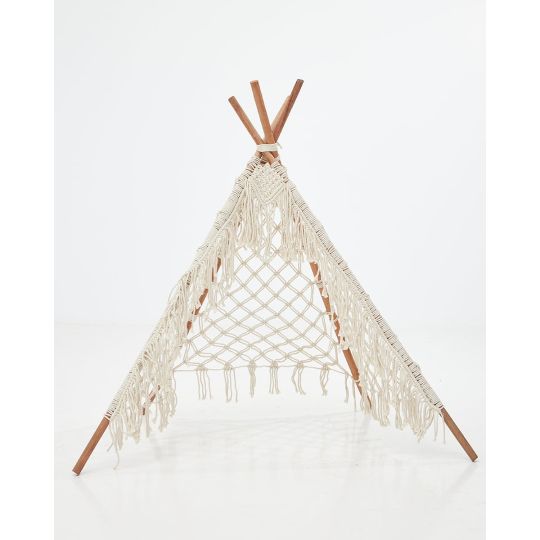 Boho Μακραμέ Διακοσμητική Τέντα Teepee Hale 122x122cm Natural